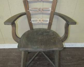 Chair w/Horse Heads 