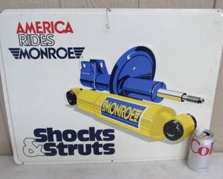 Metal Monroe Shocks & Struts Sign