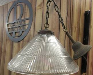 Vintage Holophane Hanging Lamp