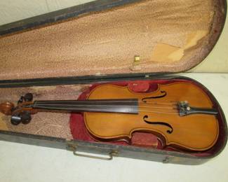 Violin in Wood Case