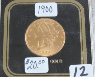 1900 Gold $20.00 Coin