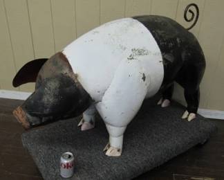 Large Metal Pig Yard Decoration