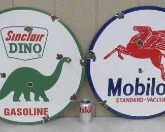 Double Sided Porcelain Signs