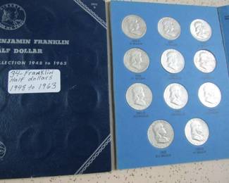 34 - Franklin Half Dollars in Book