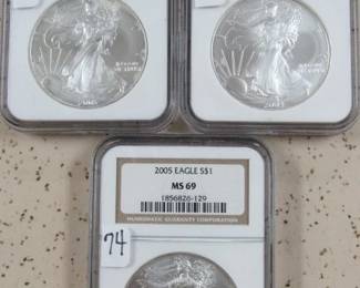 NGC Graded Silver Eagles