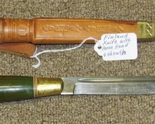 Finland Knife w/Horsehead Handle