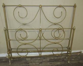 Antique Iron Bed w/Rails