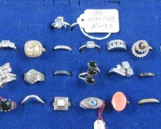 30 - Sterling Rings