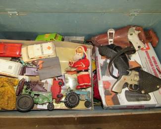Toy Box w/Lots of Vintage Toys