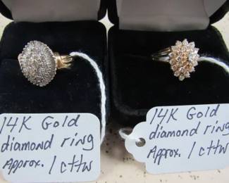 14K Gold Diamond Rings