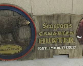 Seagram's Canadian Hunter Bear Sign