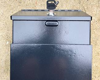 Steel lock box with key