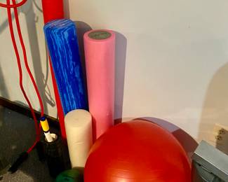 Foam rollers and balance ball