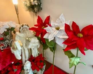 Father Christmas, floor lamp and oversized stems