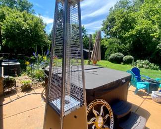 Patio heater with cover