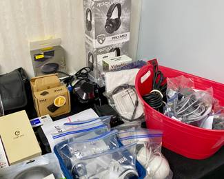 Electronics and Rockville pro M50 headphones