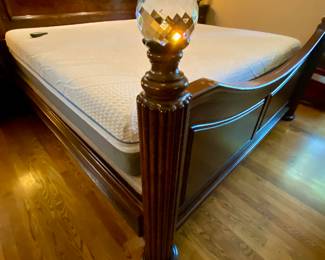 Details of cut glass bedpost