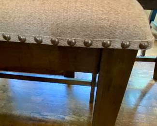 Details of upholstered bench