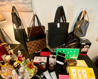 Handbag and perfumes