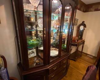 Thomasville lighted display cabinet