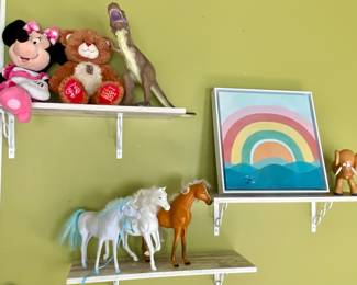 Stuffed animals and horses 