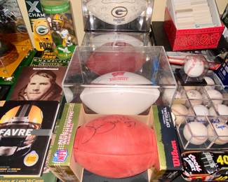 Packer and Badger sports memorabilia