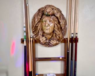 Pool cues to be sold with pool table