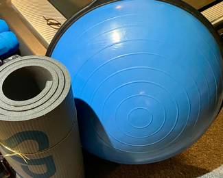 Exercise mat and Bosu ball