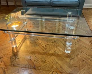 Stunning lucite coffee table 