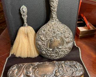 Antique Sterling Silver Vanity Set