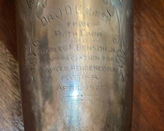 Sterling Silver .925 Inscripted Vase