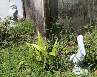 Lots of cement statuary 