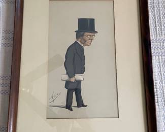 D.H. Holmes framed Spy Art