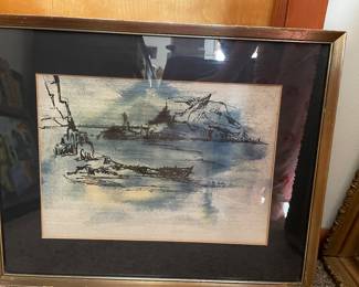 Mid Century Original Painting