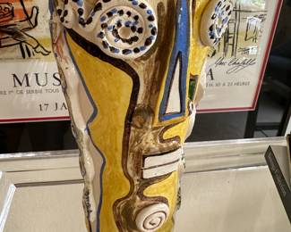 $595. Claude Urbani Antibes Ceramic Face Vase. 2000.