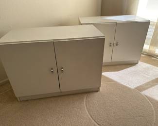 MCM Pair of white cabinets. Made in west Germany.