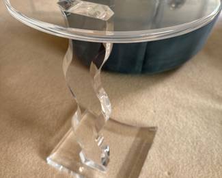 HAZIZA lucite/acrylic side table.