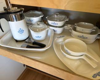 CORNINGWARE Blue Flower collection.
