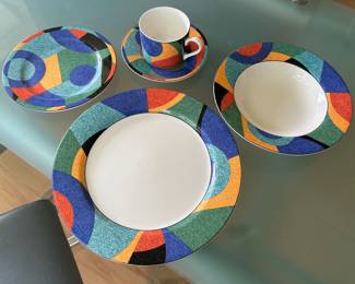 Victoria & Beale Accents pattern dishware. 45 pieces. 