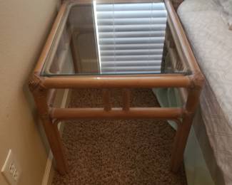 Glasstop side table