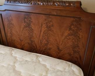 King bed w mattress..beautiful wood