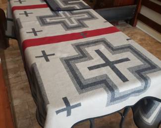 Beautiful Pendleton blanket..dark grey w red on opposite side