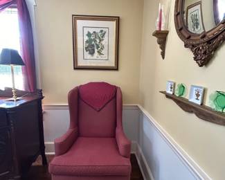 Upholstered Wing Back Chair