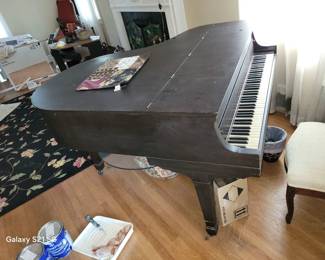 henry f miller baby grand piano mahogany