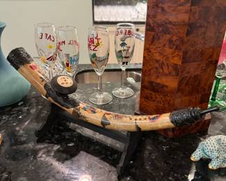 Asian Handcarved Bone Pipe