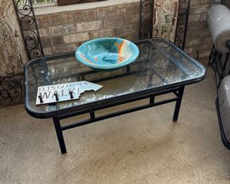 Iron outdoor coffee table 