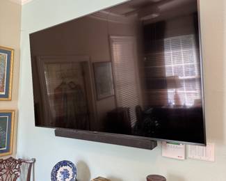 75” Sony TV w/Sony soundbar, subwoofer & Apple TV