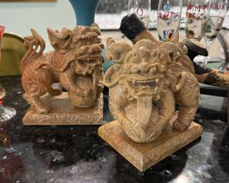 Soapstone Foo Dogs