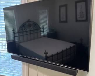 55” Sony TV w/Sony soundbar, subwoofer & Apple TV