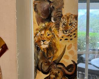 Africa’s Big 5 Oil Painting on Canvas 